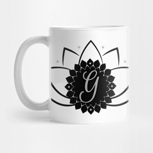 G - Lotus Flower Monogram Mug